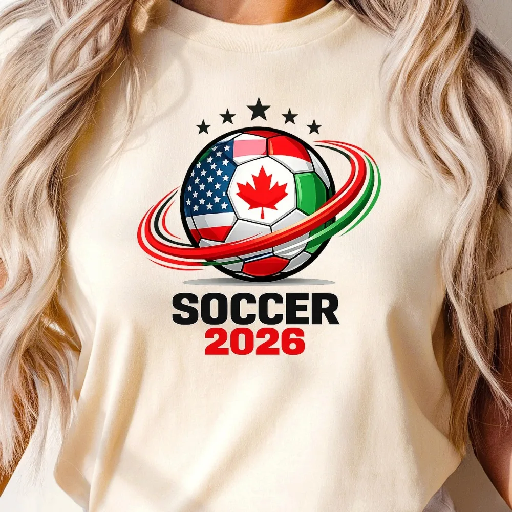 Soccer 2026 T Shirt US Canada Mexico Soccer Tops Football Fan Tee 2026 International Football Games Graphic Clothes