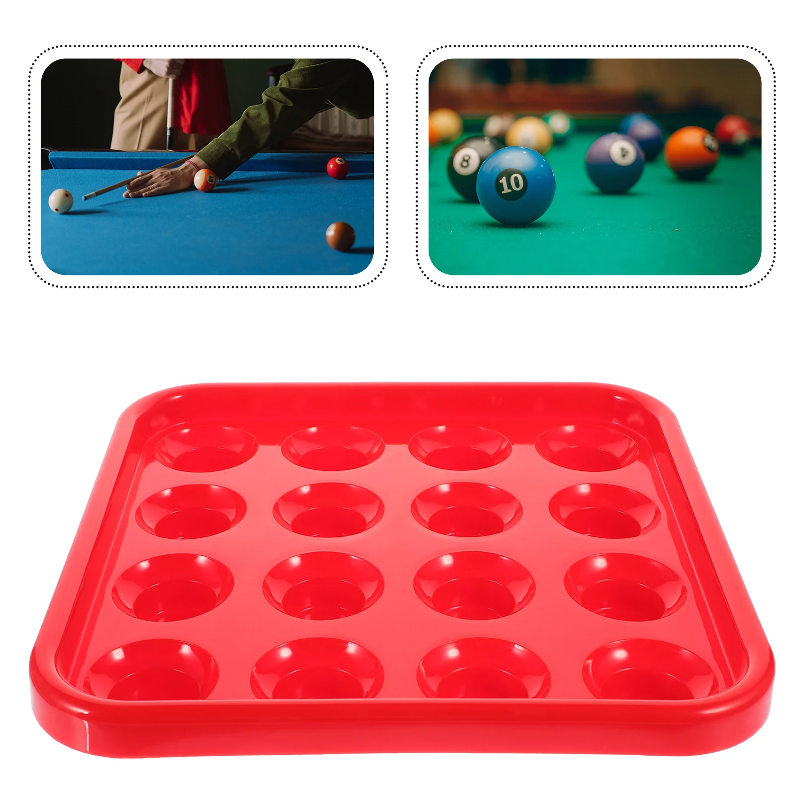 

Billiard Ball Tray Plastic Durable Sturdy Design Pool Table Accessory Snooker Ball Organizer Storage Tray