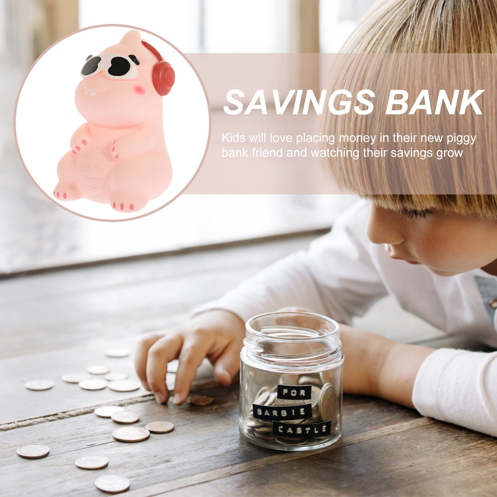 

Piggy Bank for Kids Music Dinosaur Can Dinosaur-shaped Money Pot Cartoon