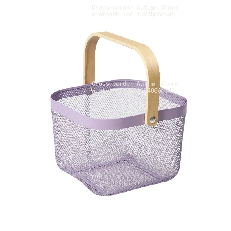 Storage Basket Snacks Fruit Sundries Vegetable Basket Desktop Cabinet Household Portable Storage Basket Dirty