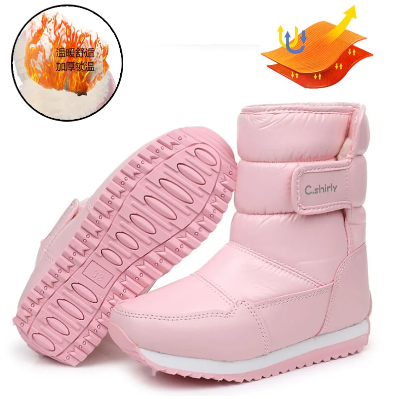 

2026, детские зимние ботинки, легкие нескользящие зимние ботинки до середины икры на флисовой подкладке для больших детей, мальчиков и девочек, игры на открытом воздухе