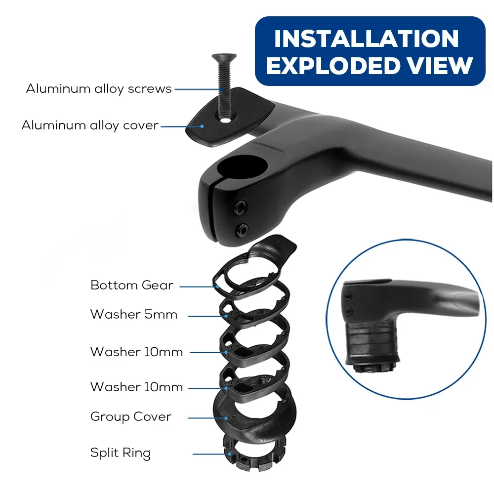 ​​Carbon Integrated Handlebar with FREE Computer Mount T1000 Carbon 380g for Garmin Wahoo Aero Road Bike Cockpit Upgrade​