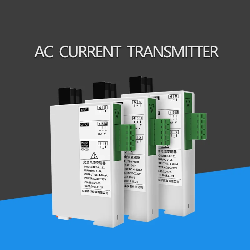 AC current transmitter converts AC signal input 4-20mA Output Signal Isolator