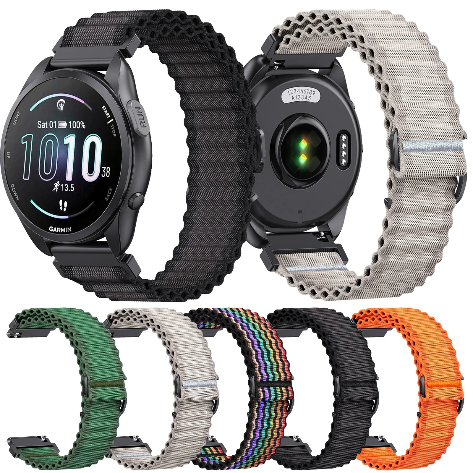 Nylon Sport Strap For Garmin Forerunner 255 265 245 165 Band For Garmin Venu 3 2 sq Bracelet Replacement 20mm 22mm Accessorie