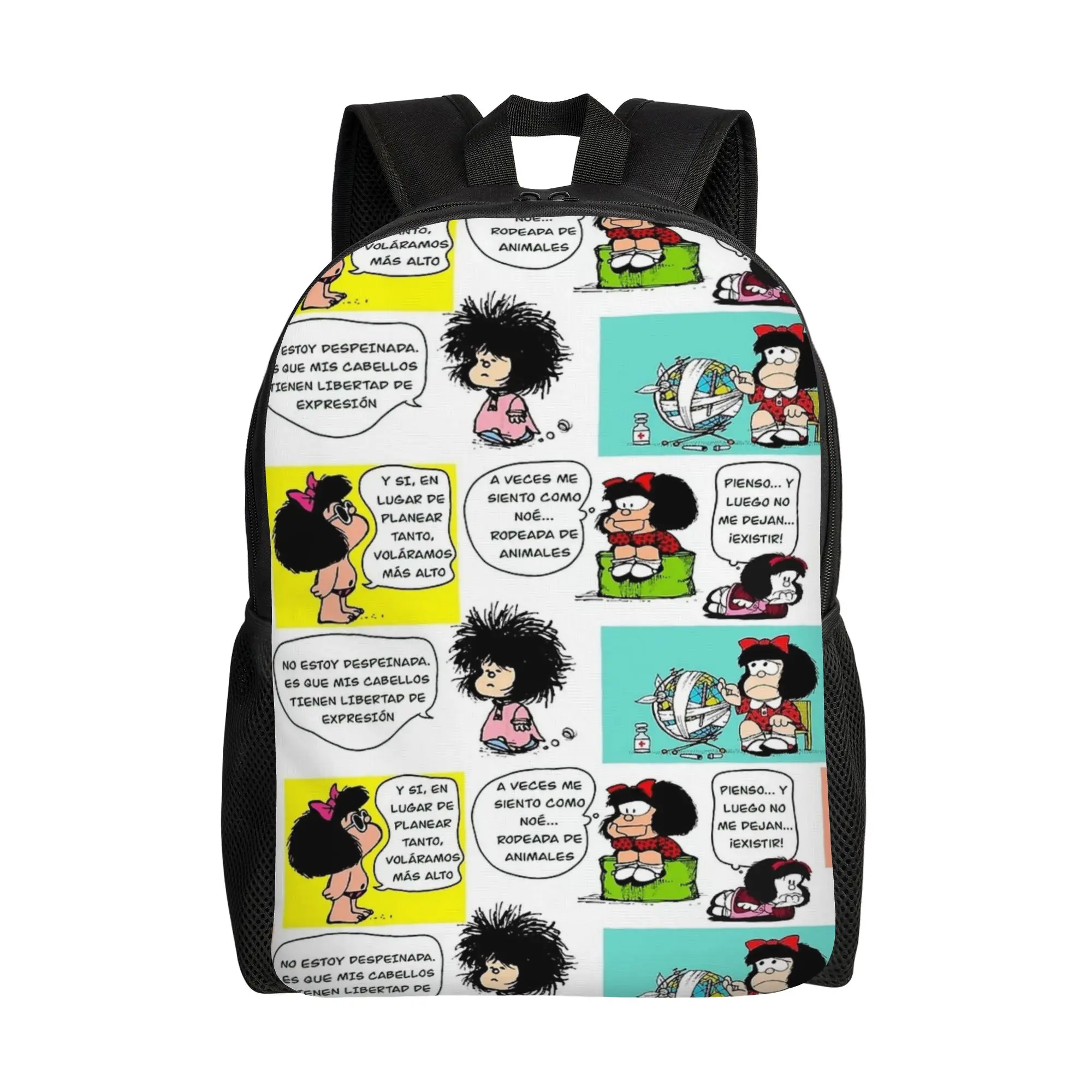 

Mafie Mafalda Backpack for Men Women Teenage Student Work Daypack Laptop Computer Canvas Bags Gift