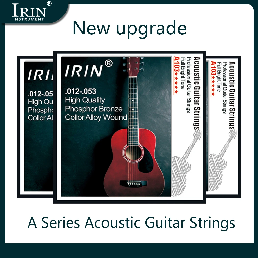 

IRIN A103 Acoustic Guitar Strings Set Phosphor Bronze Alloy Anti-rust Guitarra String Folk Guitar Replacement Parts & Accessory