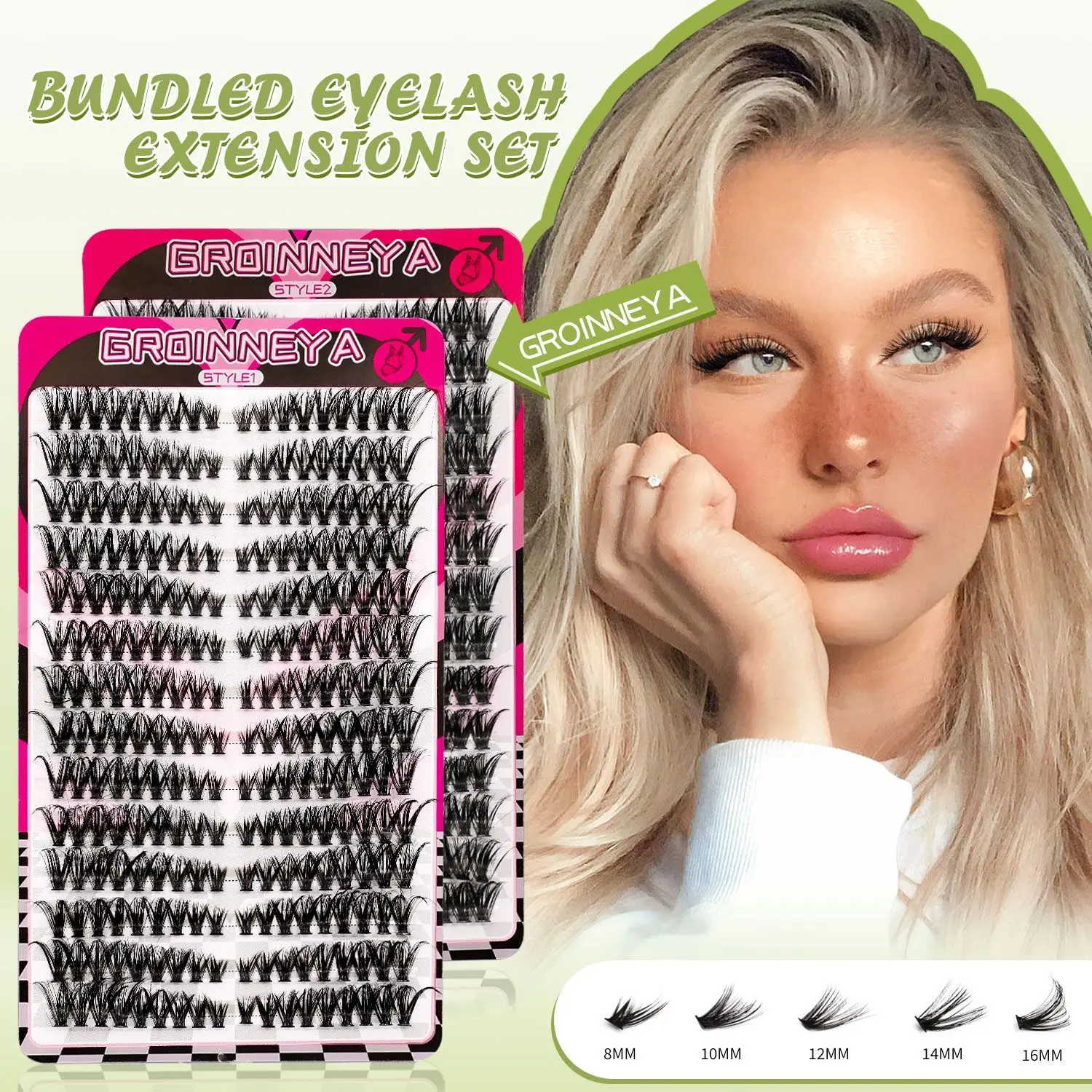 Soft Segmented Single Cluster False Lashes DIY Grafting Design European American Natural Thick Extended Eye Decoration
