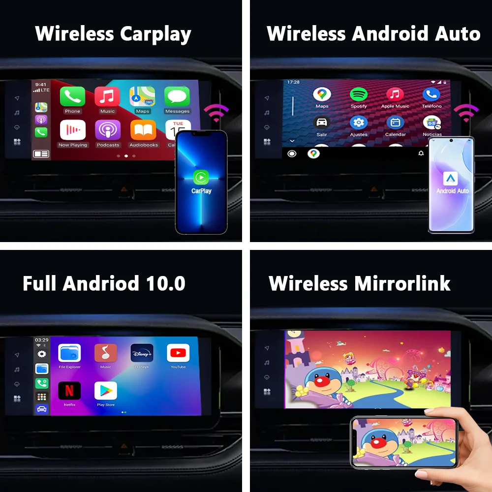 Carplay AI Box bezprzewodowy Adapter Carplay Android Auto dla Youtube Netflix Toyota Mazda Hyundai Haval GMC Ford Chevrolet MG VW