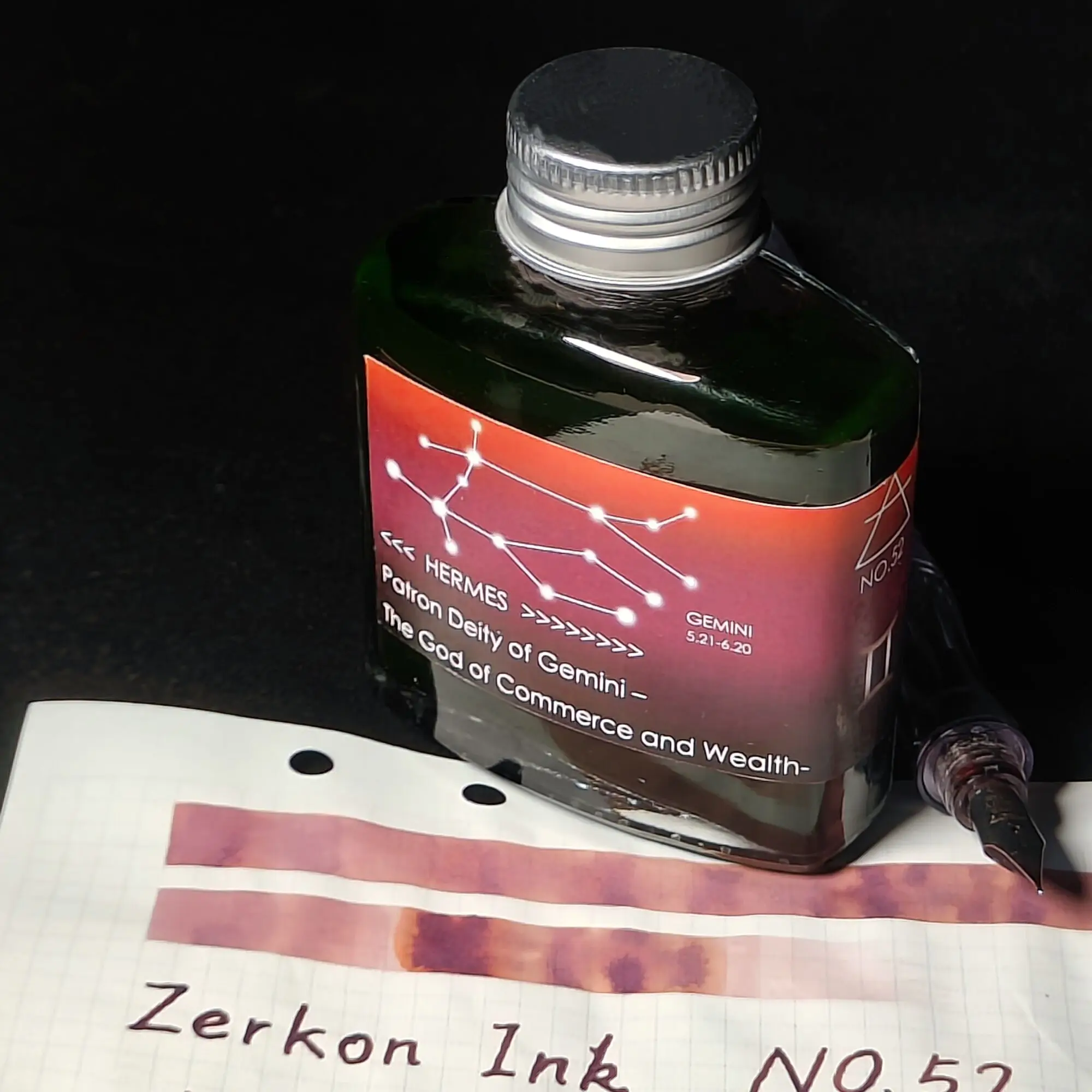 

Чернила Zerkon NO.52[Hermes] Ручные канцелярские принадлежности Чернила для хроматографии Перьевая ручка Чернила для ручки