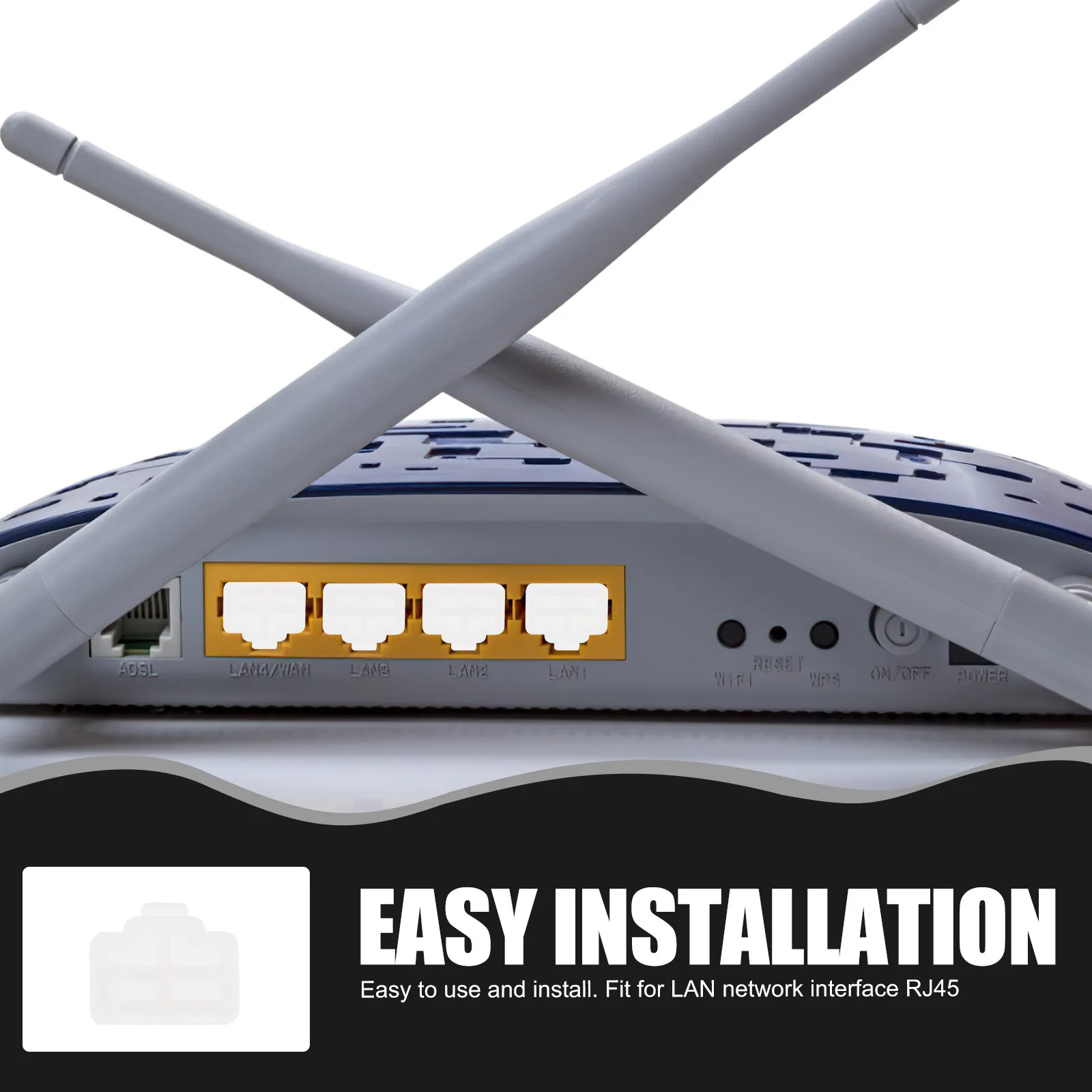50Pcs Ethernet Port Rj45 Dust Plug Router Network Protector Interface Cover Pc Hub Port Cap Anti-Dust Stopper