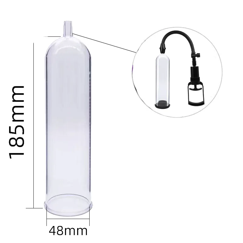 Accessories for Penis Pump Cylinder Flask Part Replacement for Dick Extender Enhancer Stretcher Vacuum Pumps Sex Toys Men