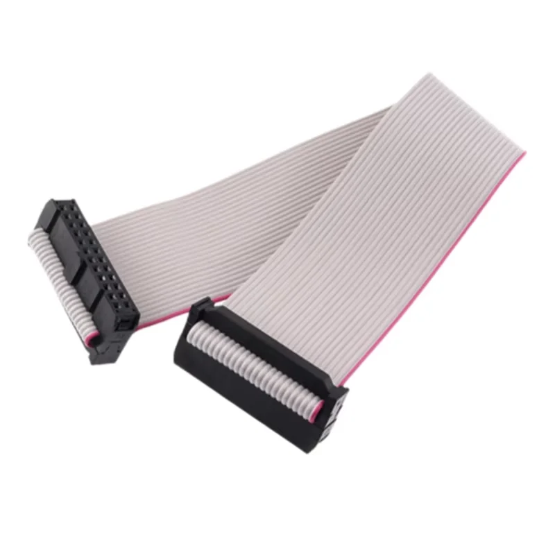 1/2pcs 2.54mm Pitch 6/8/10/12/14/16/18/20/24/26/30/34/40/50 Pin Gray Flat Ribbon Data Cable Connector For Dc3 Idc Box Header