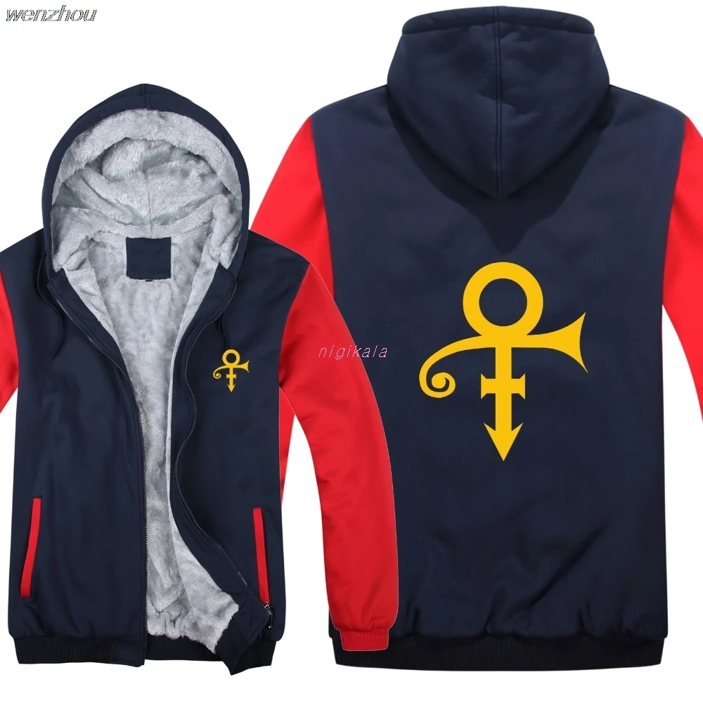 الحب رمز ألبوم هوديس الأمير روجرز نيلسون الرجال معطف الموضة البلوز الصوف بطانة بلوزات هودي HS-023