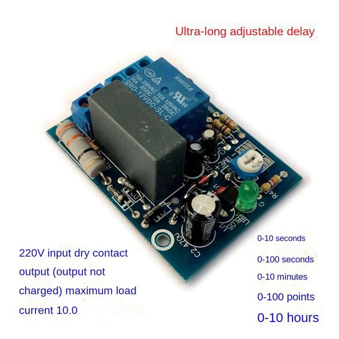 

AC 220V Adjustable Timer Delay Switch Turn On/Off Time Relay Module New-[A22I Store]