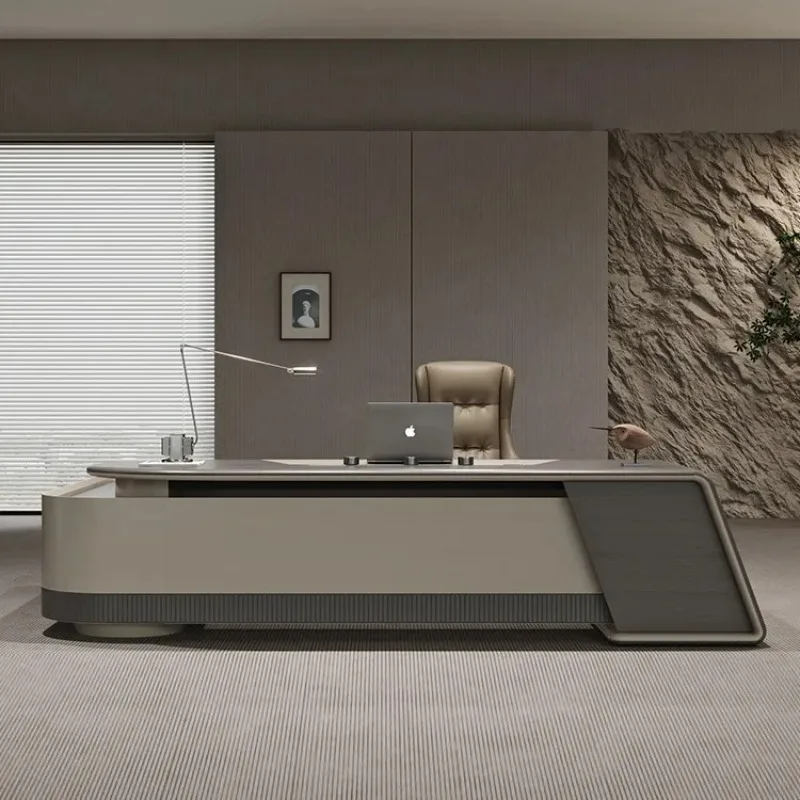 Boss's Office Desk Modern Atmosphere Senior Class Teacher Leadership Office President's Office Desk and Chair Combination