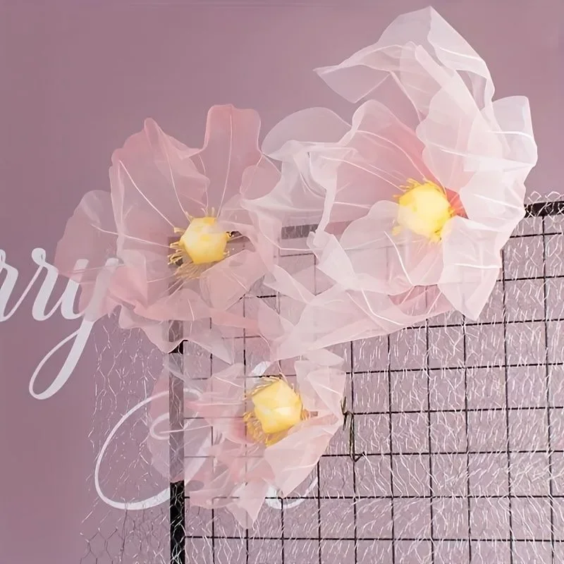 

Artificial Large Silk Poppy Handmade Flower Bouquet Wedding Decorations Photographic Props Road Guidance Background Flower