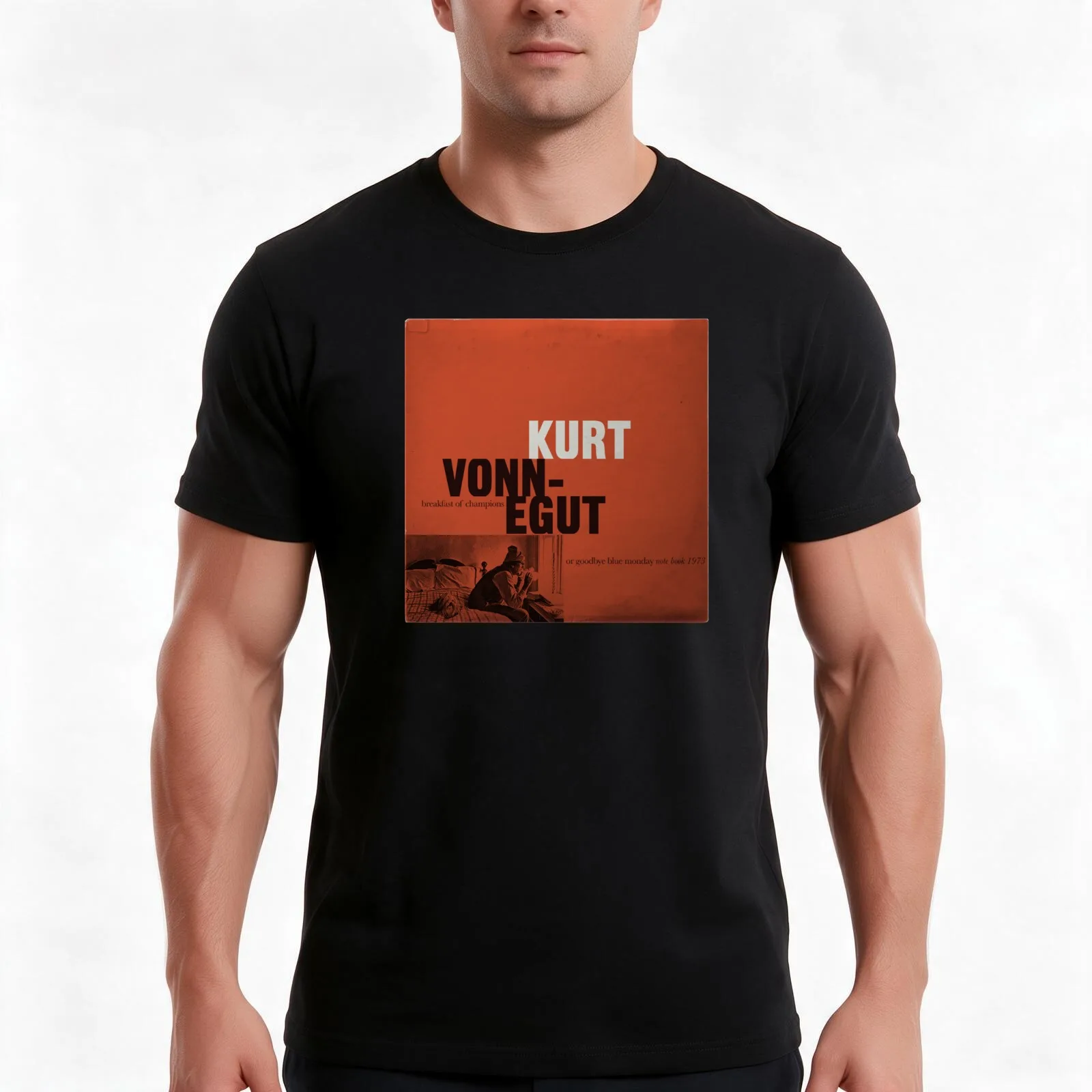 Note Book Records - Breakfast of Champions, Vonnegut T-Shirt, Summer Casual Cotton Tee, Oversized Streetwear Tops, 100% Cotton