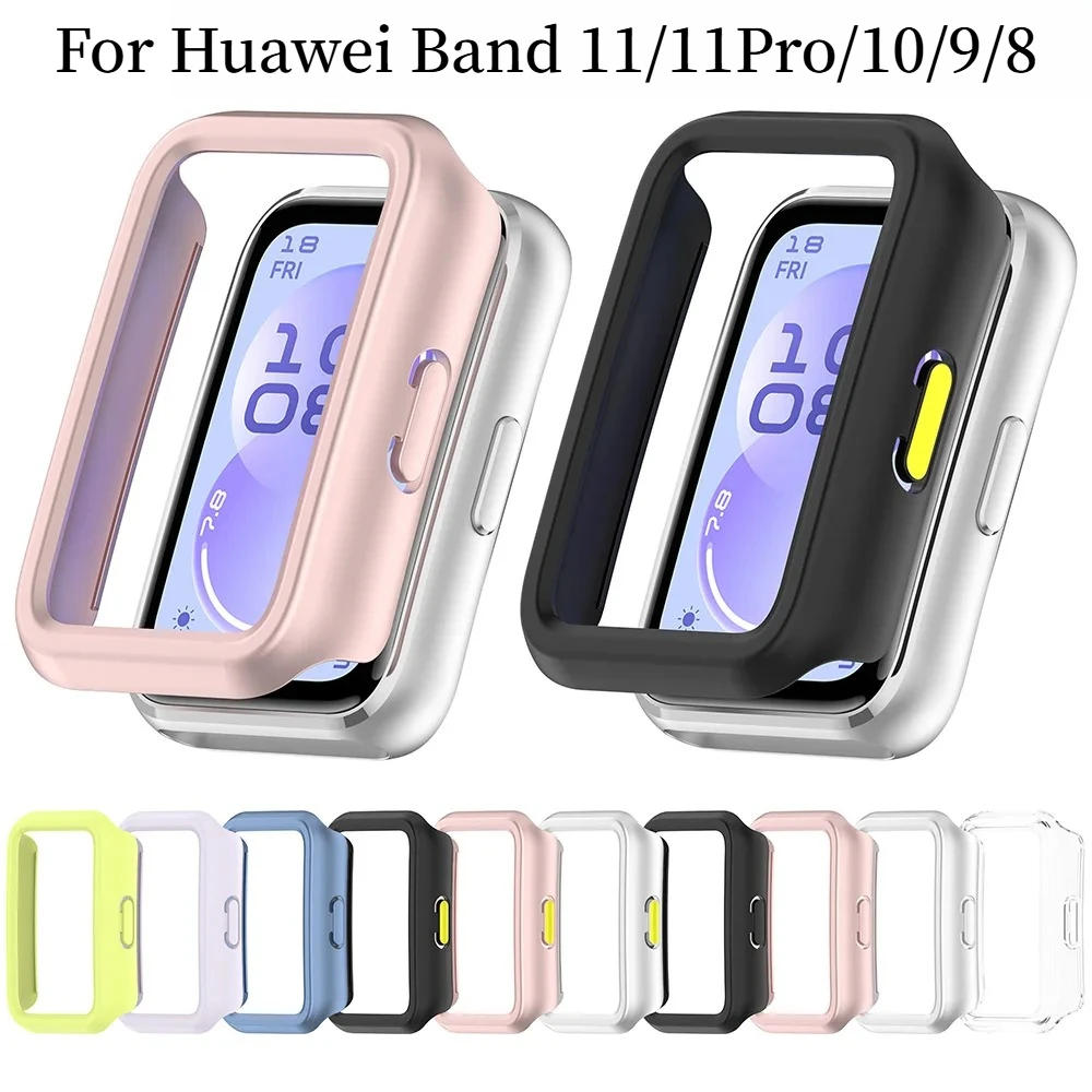 Étui de protection creux en PC pour Huawei Band 11 Pro, coque de protection rigide pour Huawei Band 11/10/9/8, accessoires pare-chocs