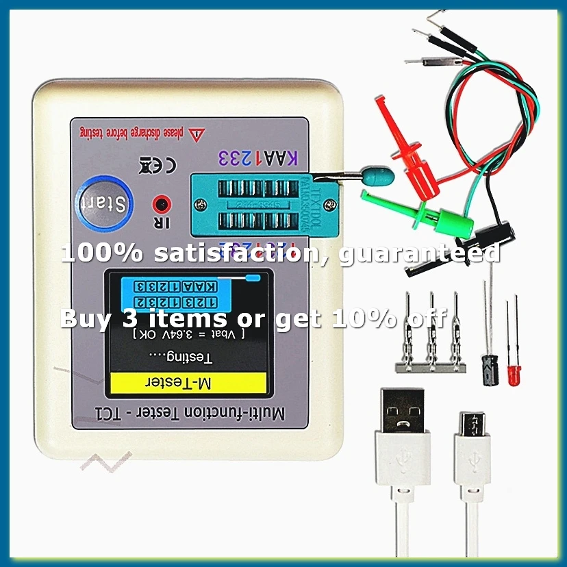 ●LCR-TC1 TC1 Display Multifunctional TFT Backlight Transistor Tester for Diode Triode Capacitor Resistor Transistor