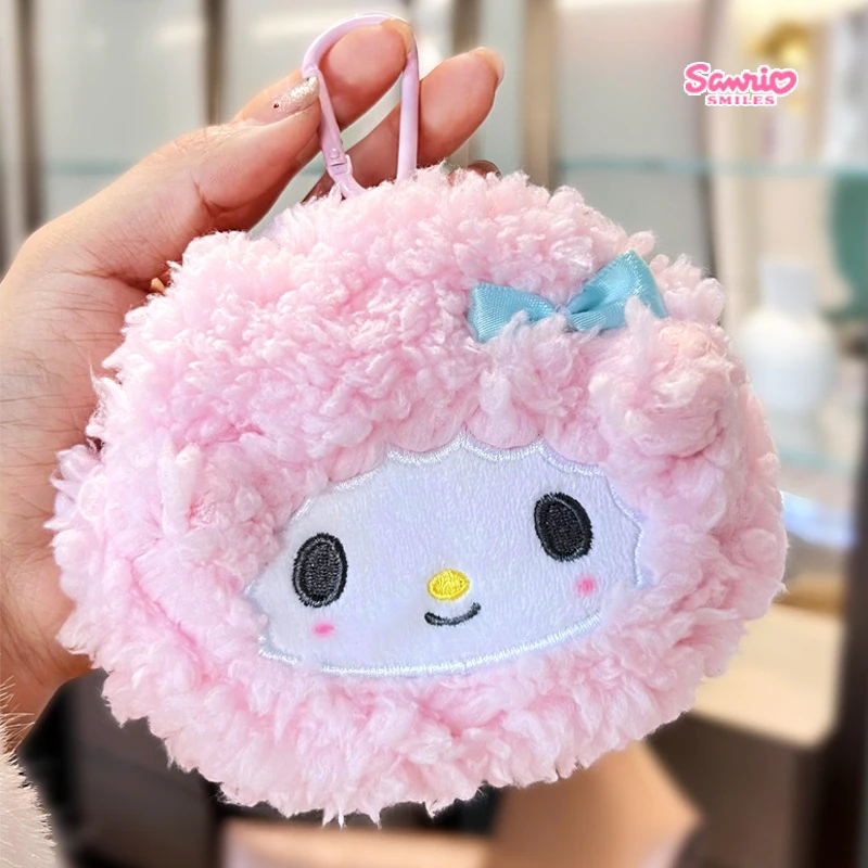 Sanrio Kawaii Pink Piano Sheep Plush Doll Keychain Coin Purse Sweet Girl Cute Backpack Pendant Keyring Decoration Holiday Gifts