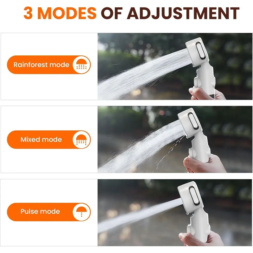Portable Rechargeable Electric Shower Pump with Digital Display for Outdoor Adventures