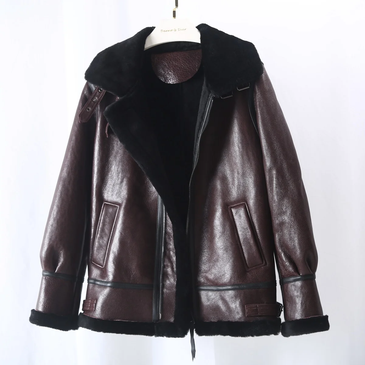 

Leather Female Real Jacket Women Wool Fur Coat Winter 2023 Women's Coat Genuine Sheepskin Jackets Abrigos 202364