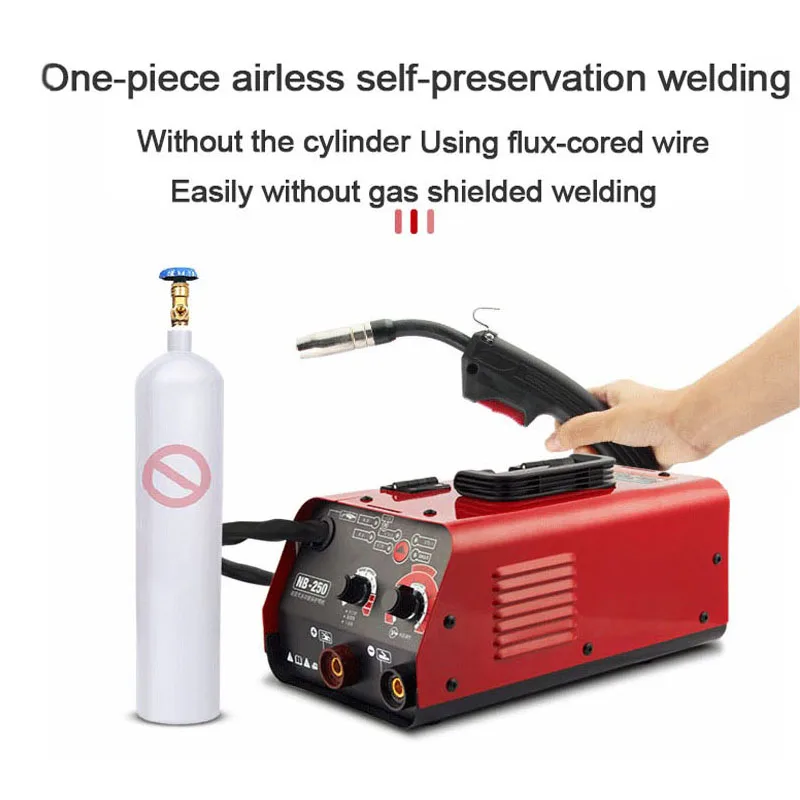 

NB-250 Portable Industrial Welding Machine Stainless Steel Plate Automatic Small Household 3 In 1 No Gas Mig Welder Equipment