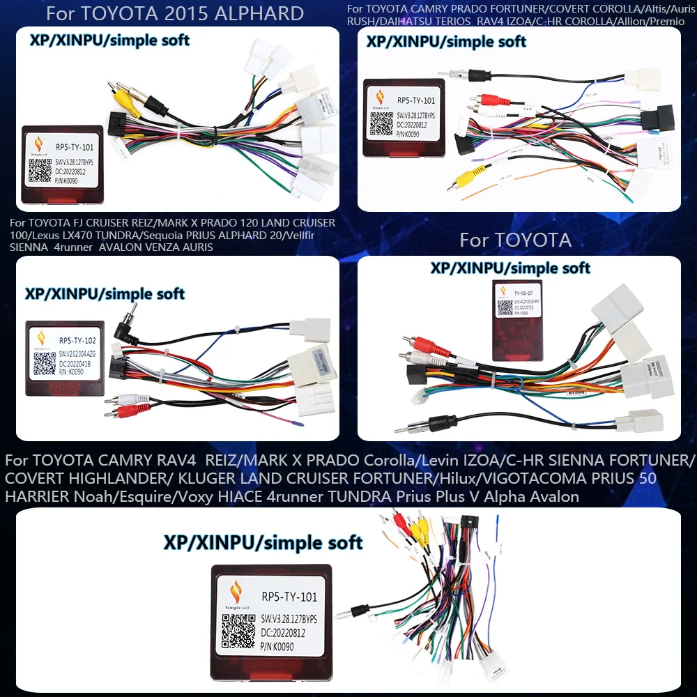 Para TOYOTA XP arnés de CABLE CANBUS AVALON ALFA COROLLA CAMRY RAV4 PRADO Land cruiser VIOS HIGHLANDER PREVIA HIACE TUNDRA Hilux