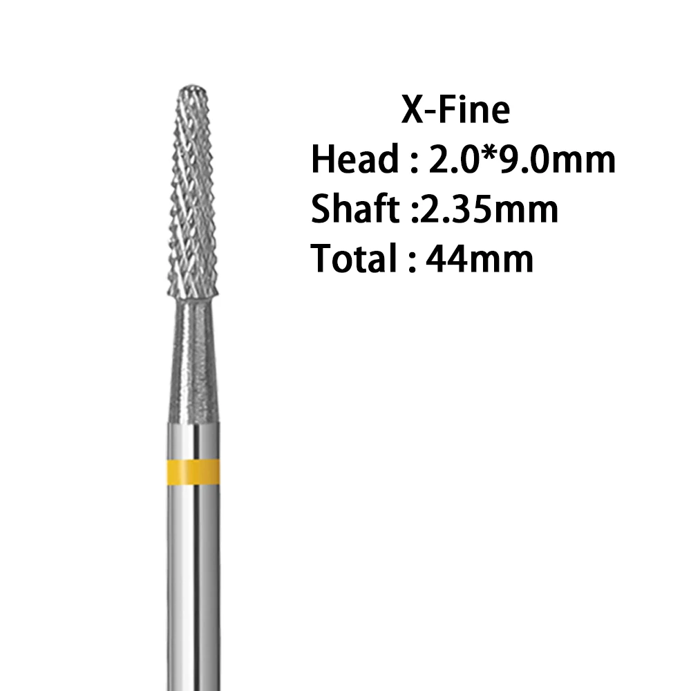 Hartmetall-Nagelbohrer mit 4 Körnungen, elektrischer Fräser für Maniküre, drehbarer Grat, zum Entfernen von Gelpoliermittel, Nagelfeilen, Zubehör