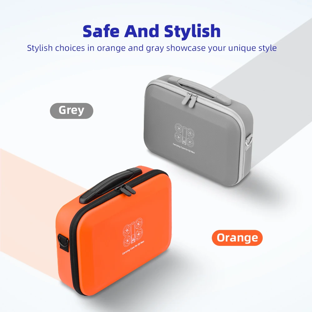

for DJI Neo Organizer Bag Drone and Camera Accessories PU Shoulder Crossbody Protective Bag Orange Gray