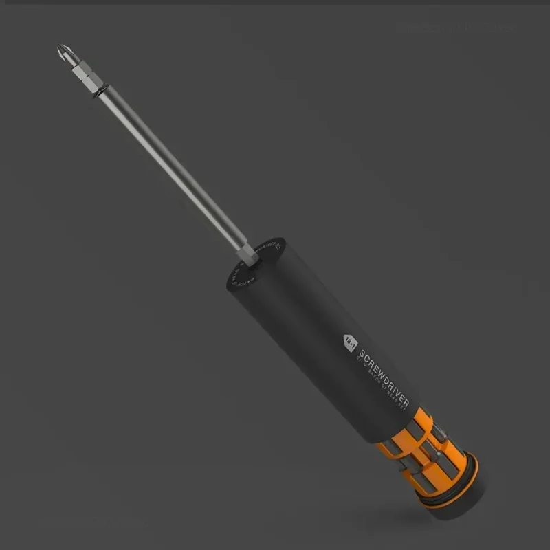JIUXUN 18 in 1 Screwdriver Set Hidden Storage Multi Functional Replaceable Screwdrivers Portable Home Maintenance Tools