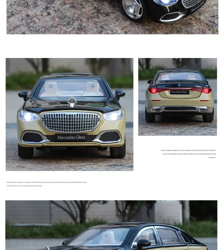 1:24 RC Auto Door S680 Alloy Car Model Sound Light Toy Diecast Alloy Car Model Collectible Gift