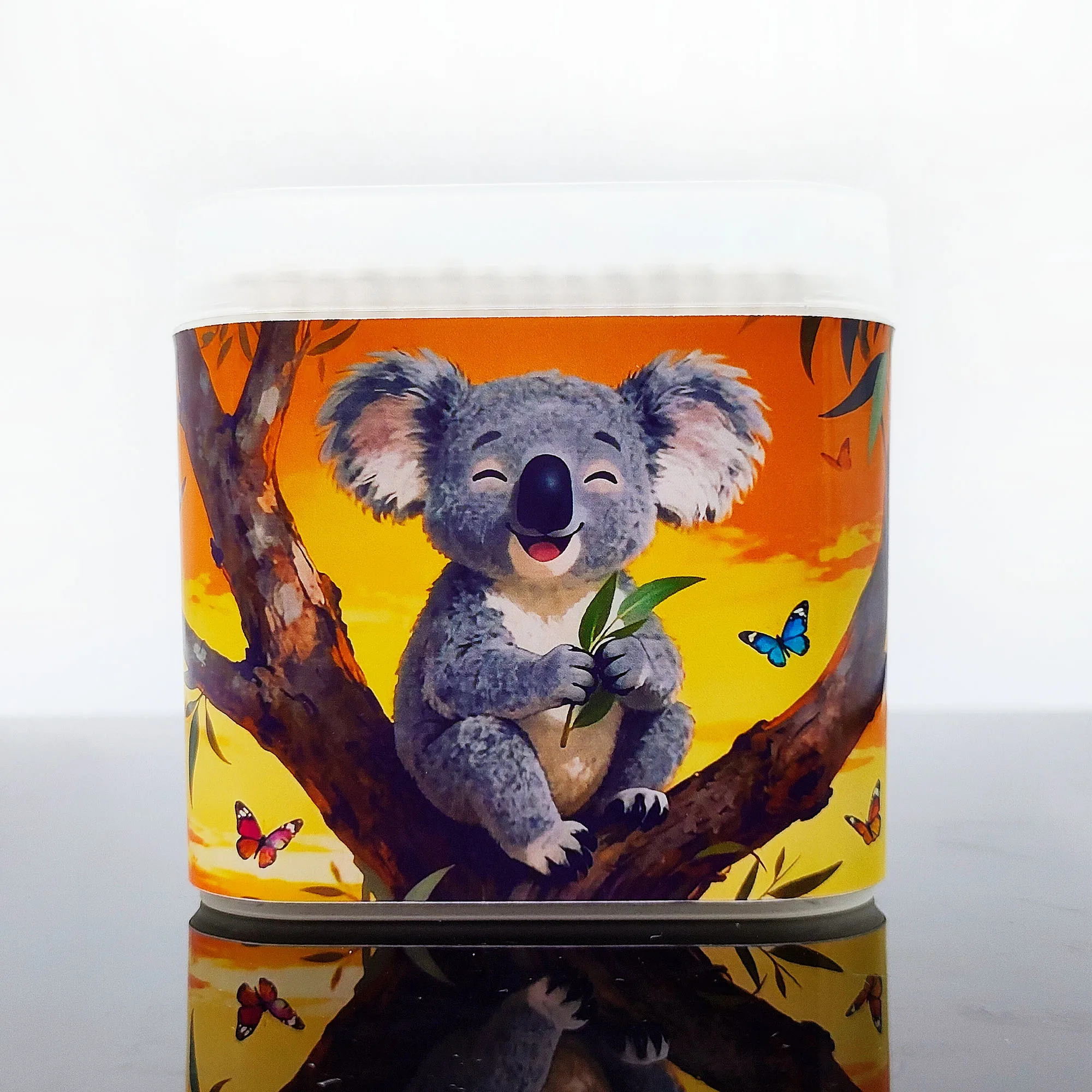 200개 코알라 테마 면봉, 다기능 양면 면봉, 나사형 스푼, 면봉 스틱.