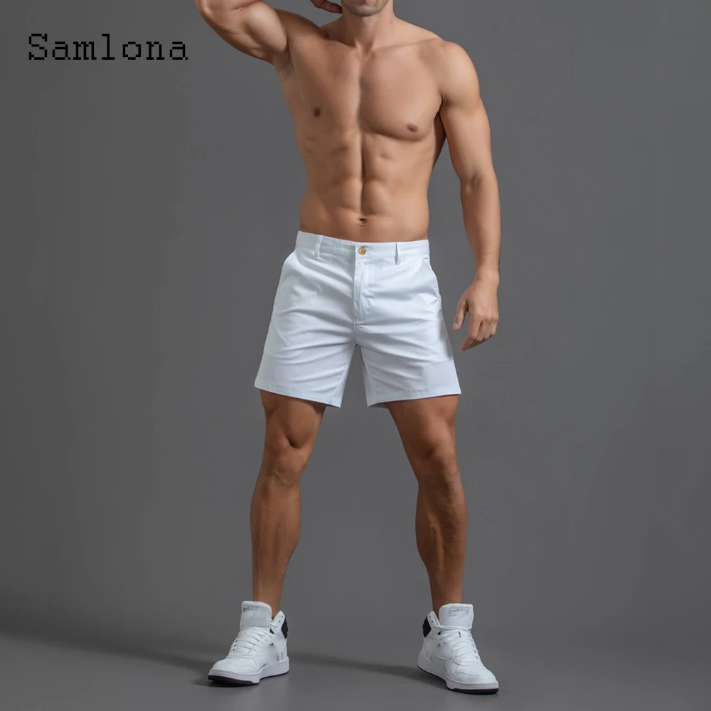 Plus Size Mens Fashion Hot Short Pants Men Straight Casual Board Shorts 2025 New Summer Classic Run Fitness Short Bottom White