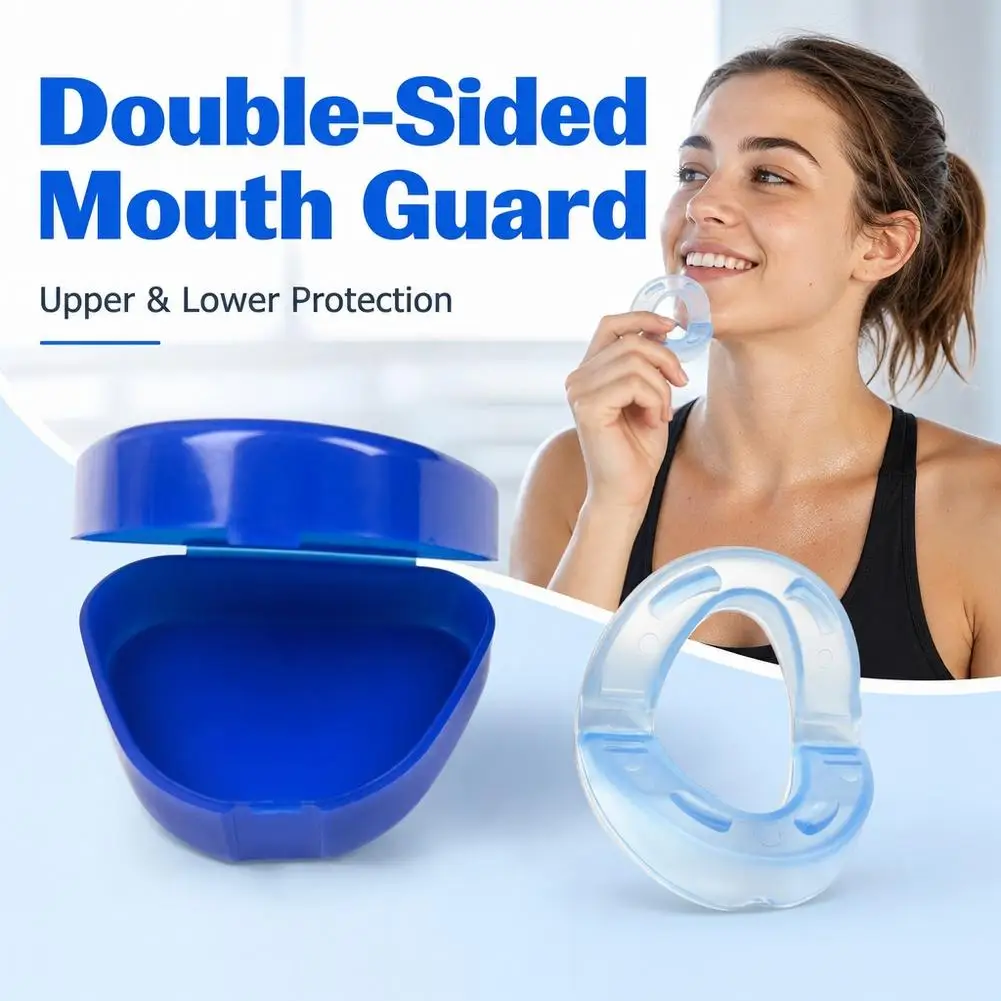Anti Snoring Mouthpiece Dental Braces Double Layered Prevent Teeth Grinding Tongue Biting Sleeping Anti-snoring Tool For Unisex