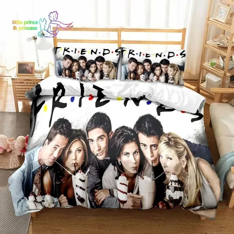 Friends Drama TV Series Comfortable Duvet Quilt Cover Pillowcase Bedding Set Children Bedroom Decoration Home Textile