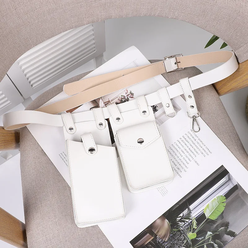 Zwei Stück Lokomotive Paket Neue Telefon Taschen Weibliche Umhängetasche Modische PU Gürtel Taille Tasche Trendy Umhängetasche – Detail 13