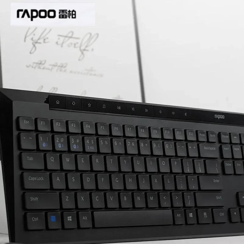 

Rapoo 8200g Wireless Keyboard And Mouse Set Bluetooth Mute Laptop Home Office Mouse Keyboard Giving Christmas Gifts To Friends