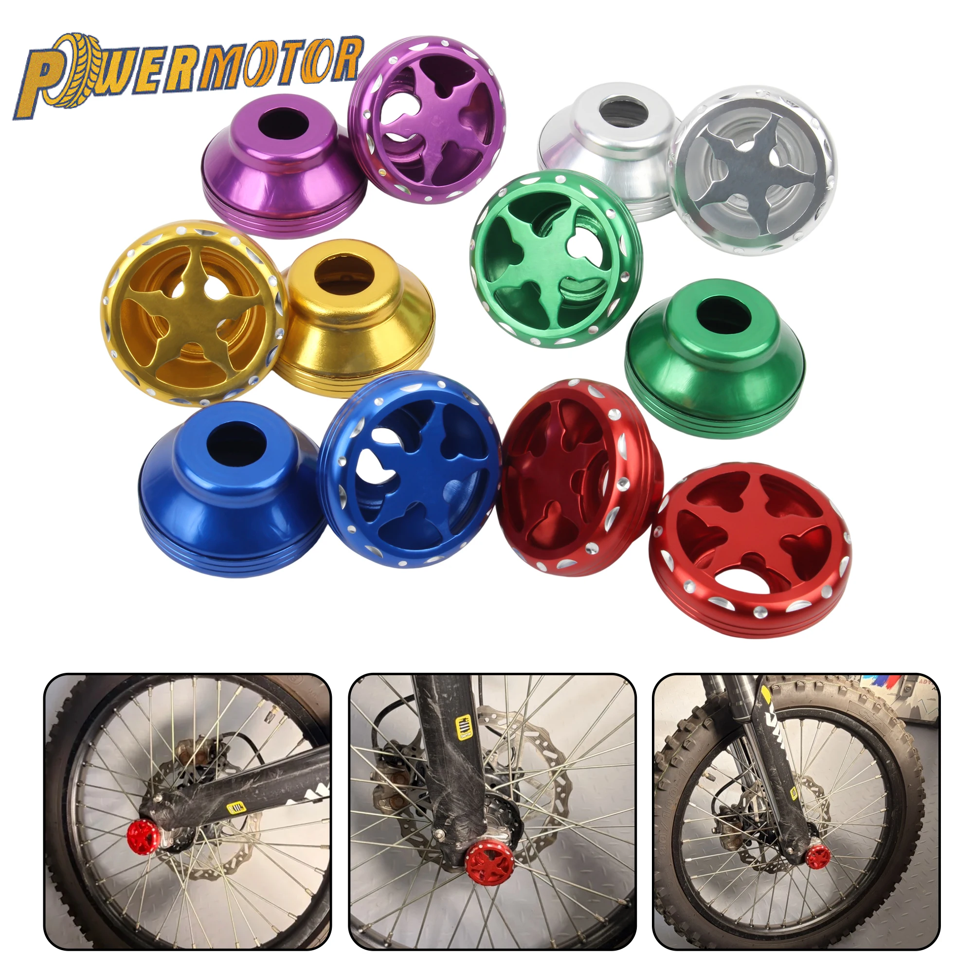

Motorcycle Universal CNC 5Star Front Fork Anti-Fall Cup For Suzuki GSX250R Kawasaki Ninja Honda CBR NMAX XMAX Modification Parts