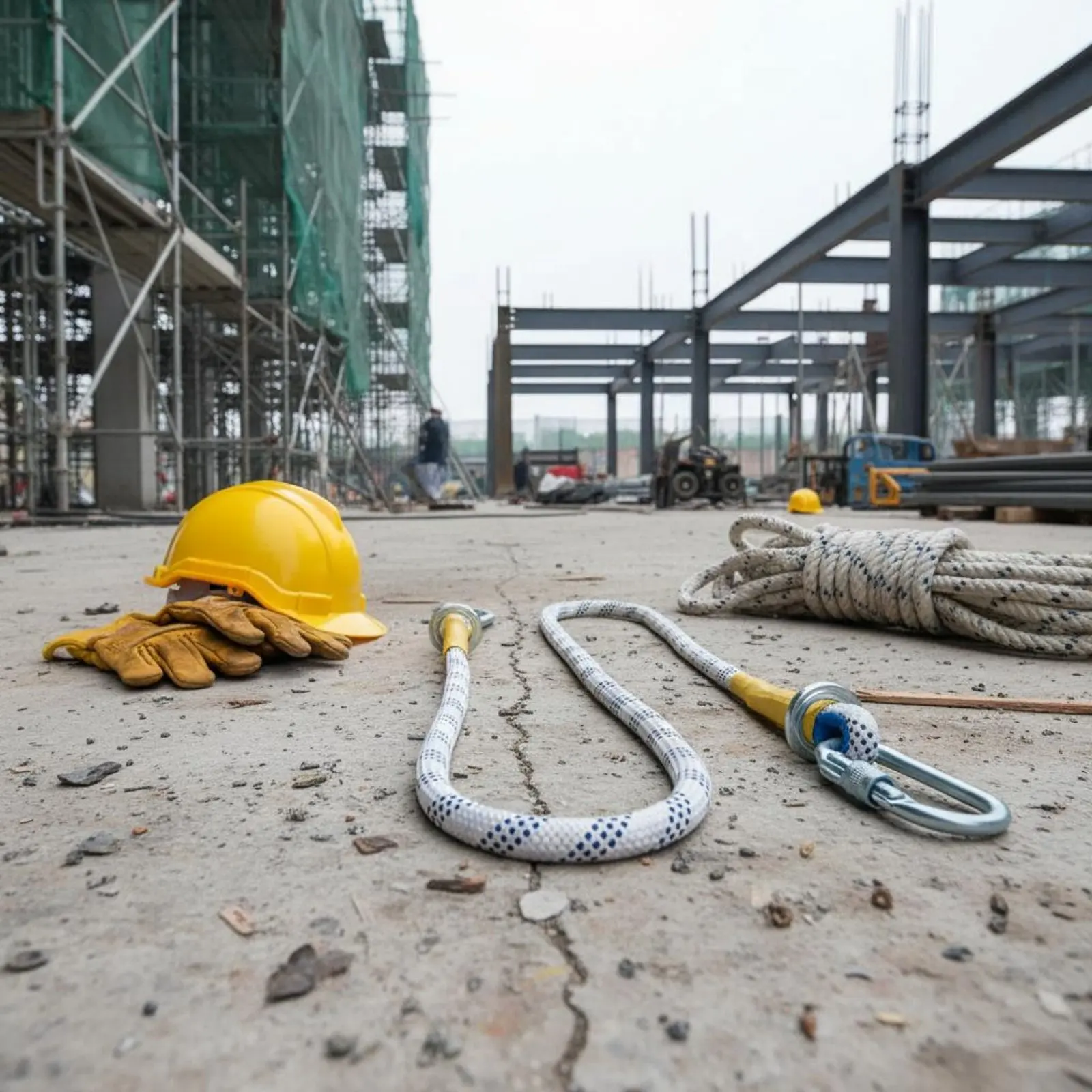 Double Hook Safety Lanyard High Strength Shock Absorbing Lanyard for Construction Workers