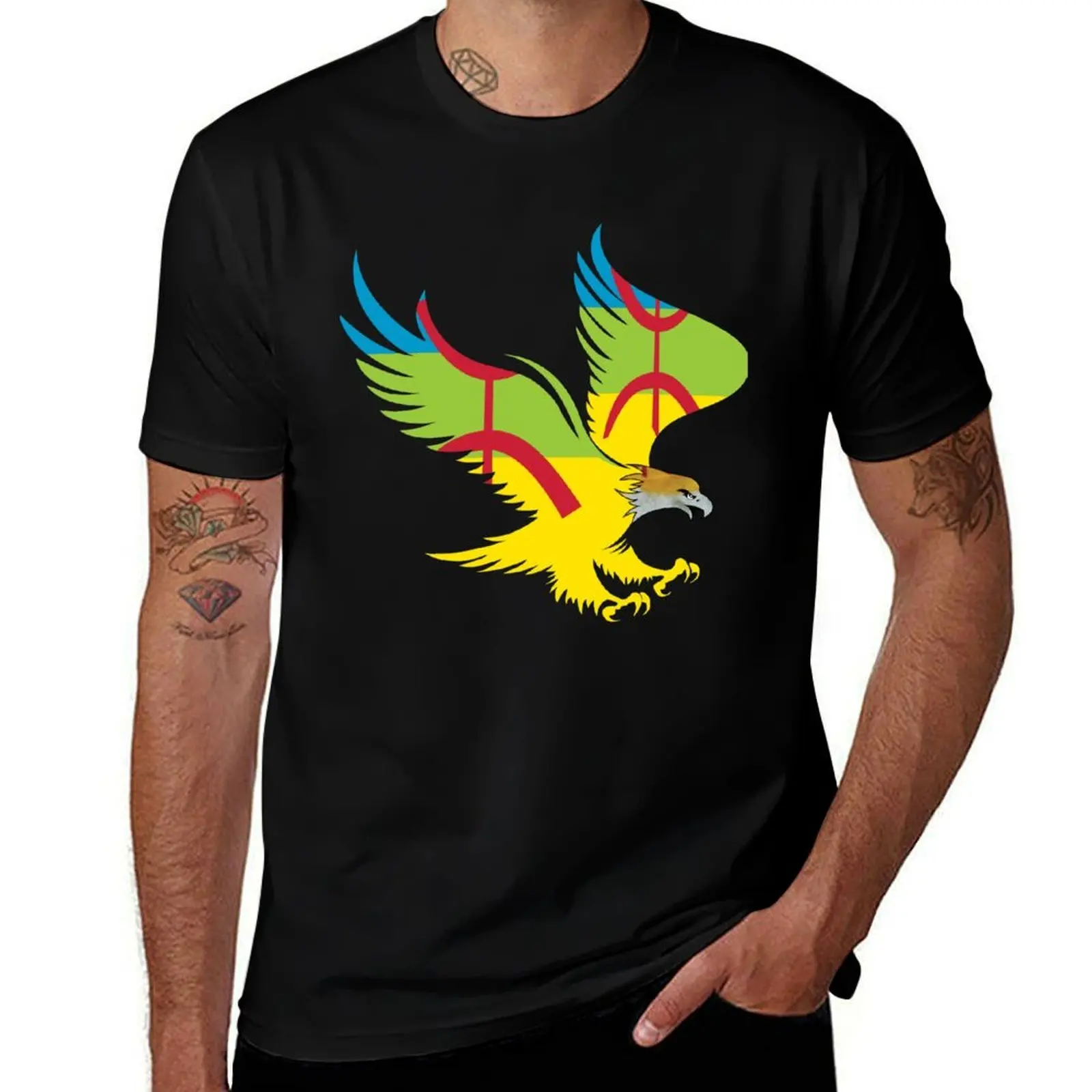 Amazigh Flag Eagle Soaring Patriotic T-Shirt man t shirt designer T-Shirt