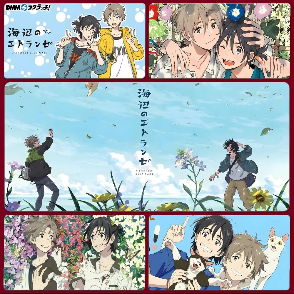 

Gentle Romantic Anime S-Stranger by the Shore Mouse Pad Large Gaming Mousepad with Stitched Edges Thickened Desk Mat PC