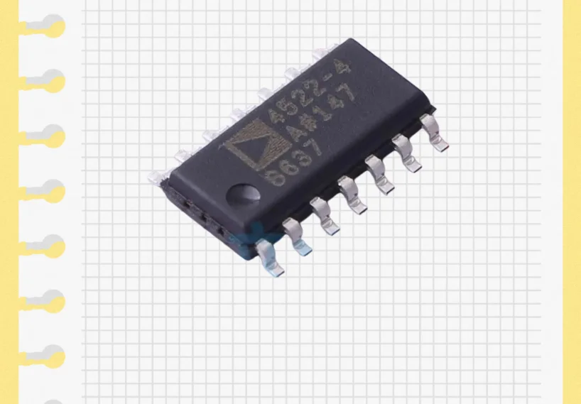 New ADA4522-4ARZ-RL original (IC OPAMP ZERO-DRIFT 4CIR 55V, enhanced EMI performance, zero drift, ultra-low noise, rail to rail