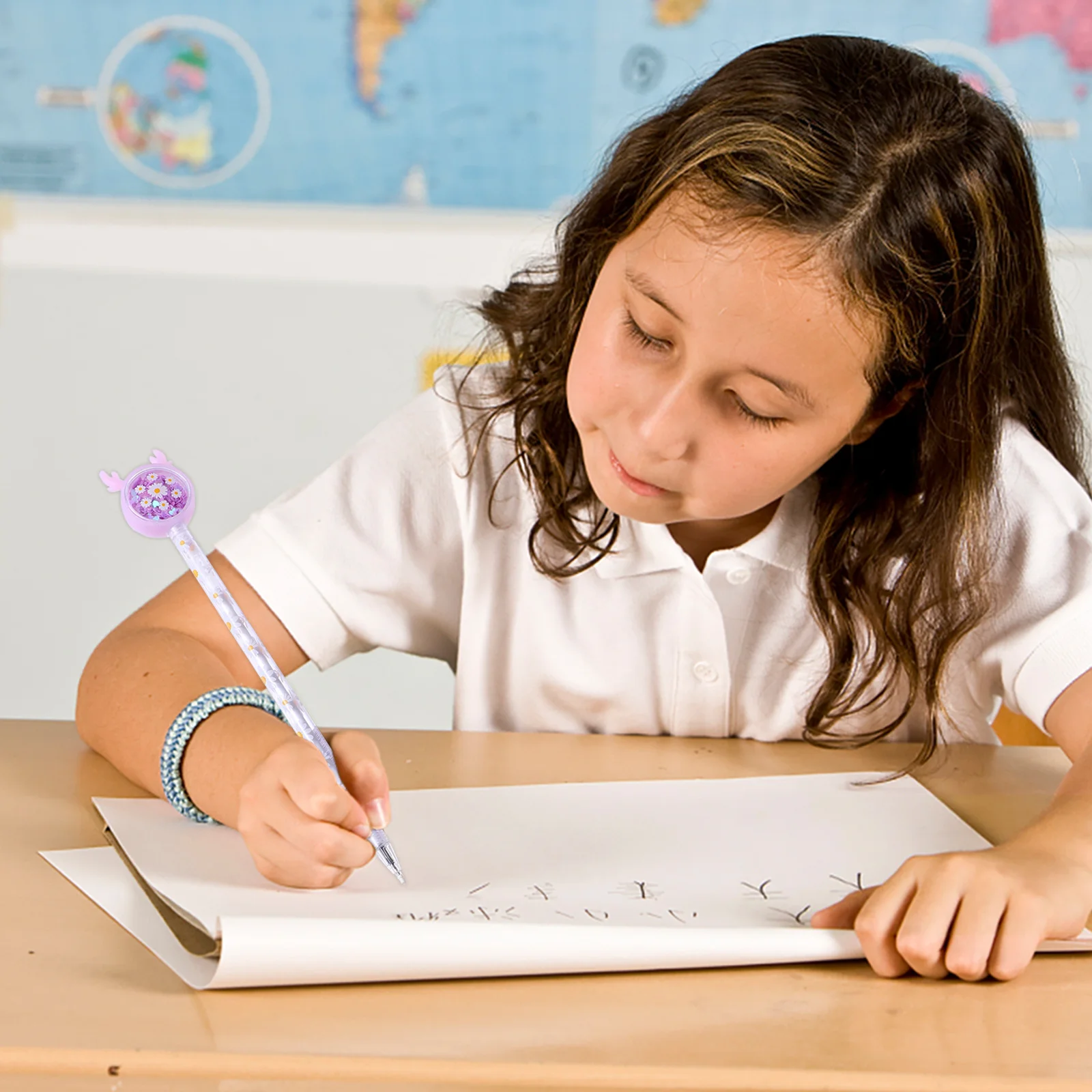 

12Pcs Glitter Sequin Pens Smooth Grip Ink Pens for Teachers Students Classmates Gift Idea Adorable Stationery Set