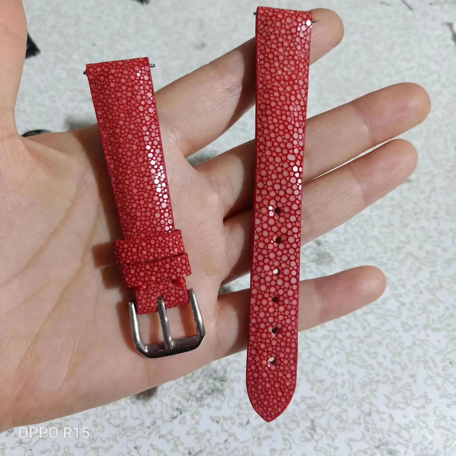 

2024 new Pearlfish leather strap, available in custom-made size, color, available with silver regular pin buckle