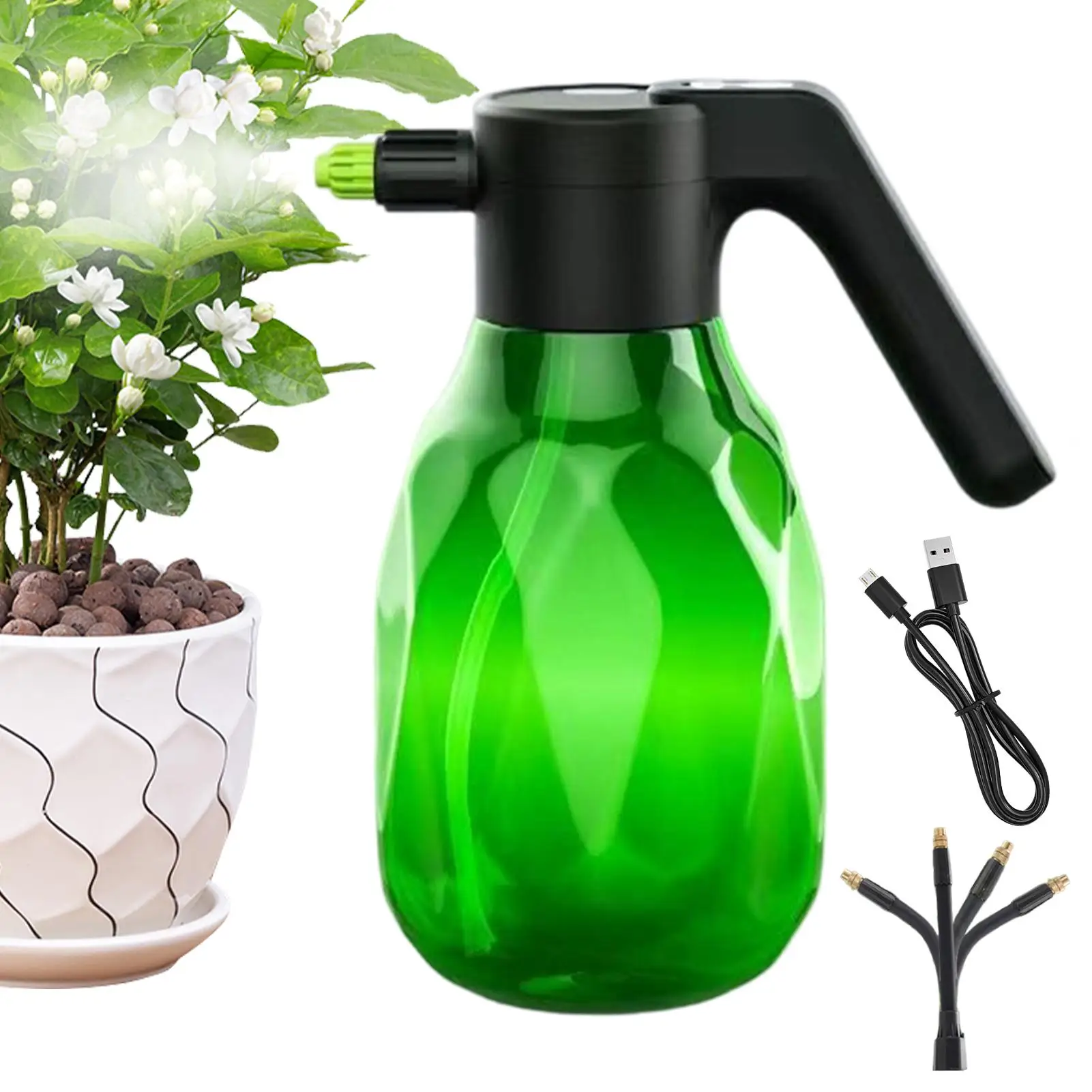 

Automatic Sprayer Bottle 2L Rechargeable Watering Device Rechargeable Sprayer Spray For Gardening Lawn Yard Grass Car Cleaning