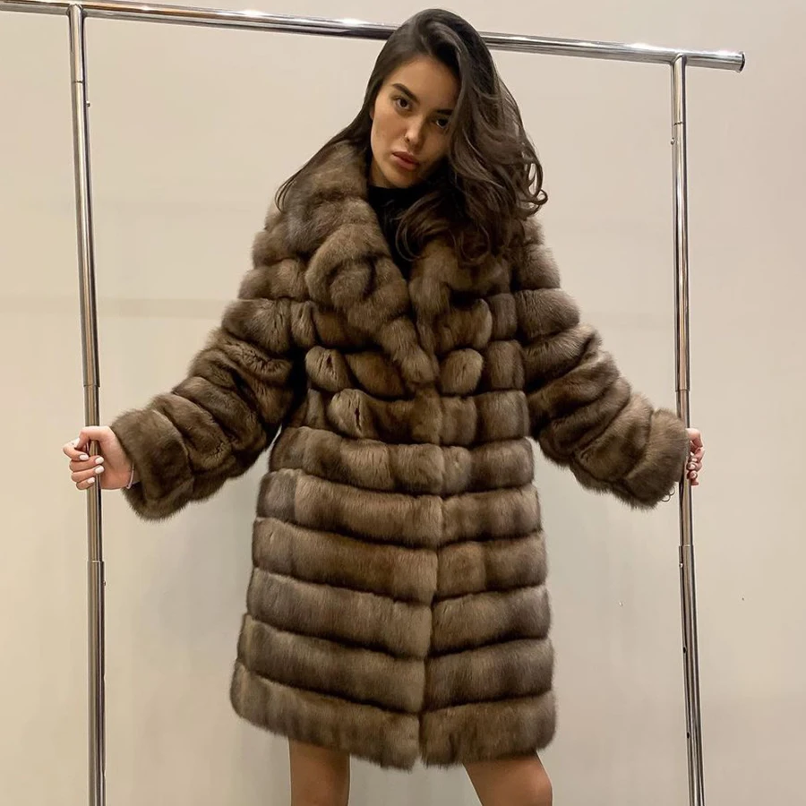 

Real Fox Furs Coat Womens Clothes Winter 2024 New Mid-Length Fluffy Fur Coat High Quality Natural Fur Jackets