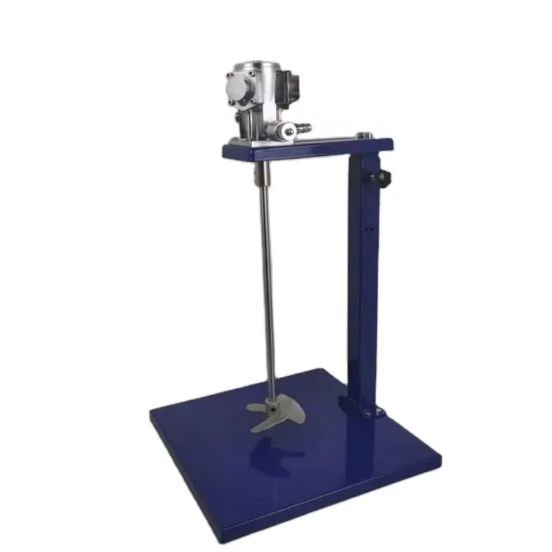 Industrial 5 Gallon Pneumatic Manual Lift Vertical Mixer - Heavy Duty Steel Frame Agitator for mixing inks, paints