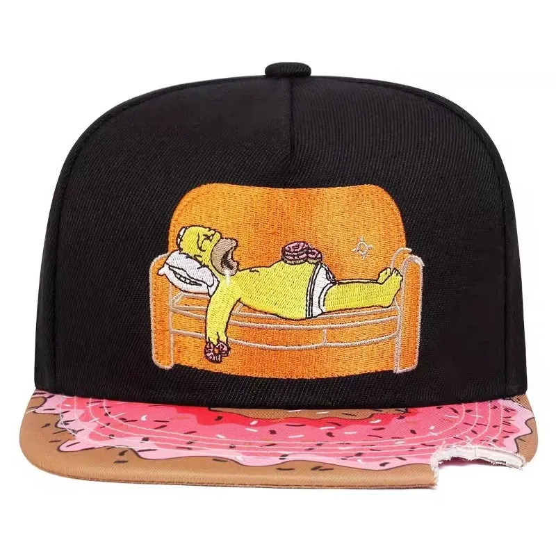 The Simpsons Homer Baseball Cap High-value Anime Cartoon Printing Creative Men's and Women's All-match Casual Adjustable Sun Hat