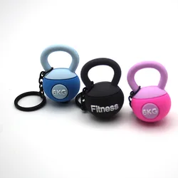 3D Kettlebell keychain for women key ring cute car key chain pvc sports key chain key holder portachiavi chaveiro bag charm